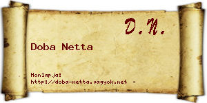 Doba Netta névjegykártya